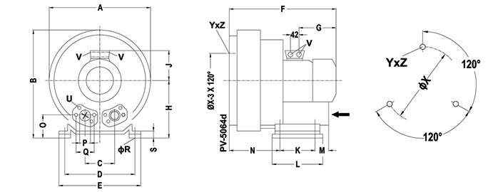 Габаритные размеры (чертеж) VARP Alpha 500x140