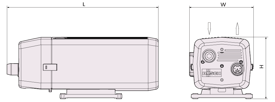 Габаритные размеры (чертеж) Busch Seco SD 1040 C